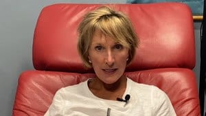 Screenshot of a female patient from a video review
